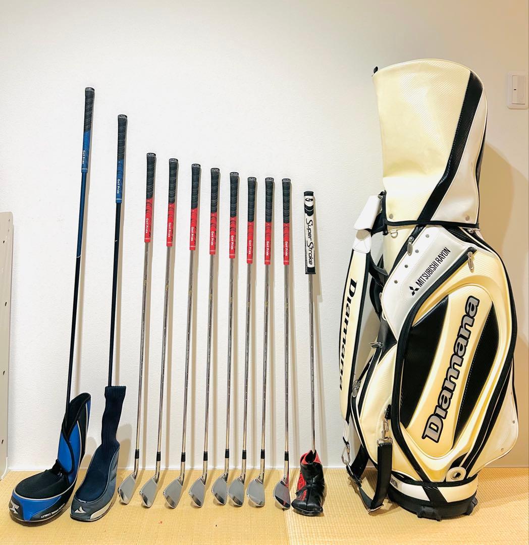 Diamana ゴルフキャディバッグ ホワイト・ブラック