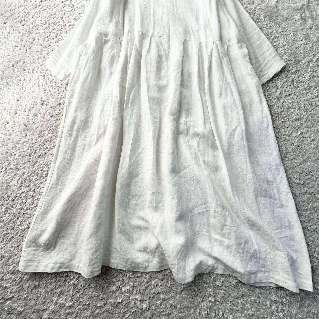 journal standard luxe リネンワンピース ホワイト ゆったり