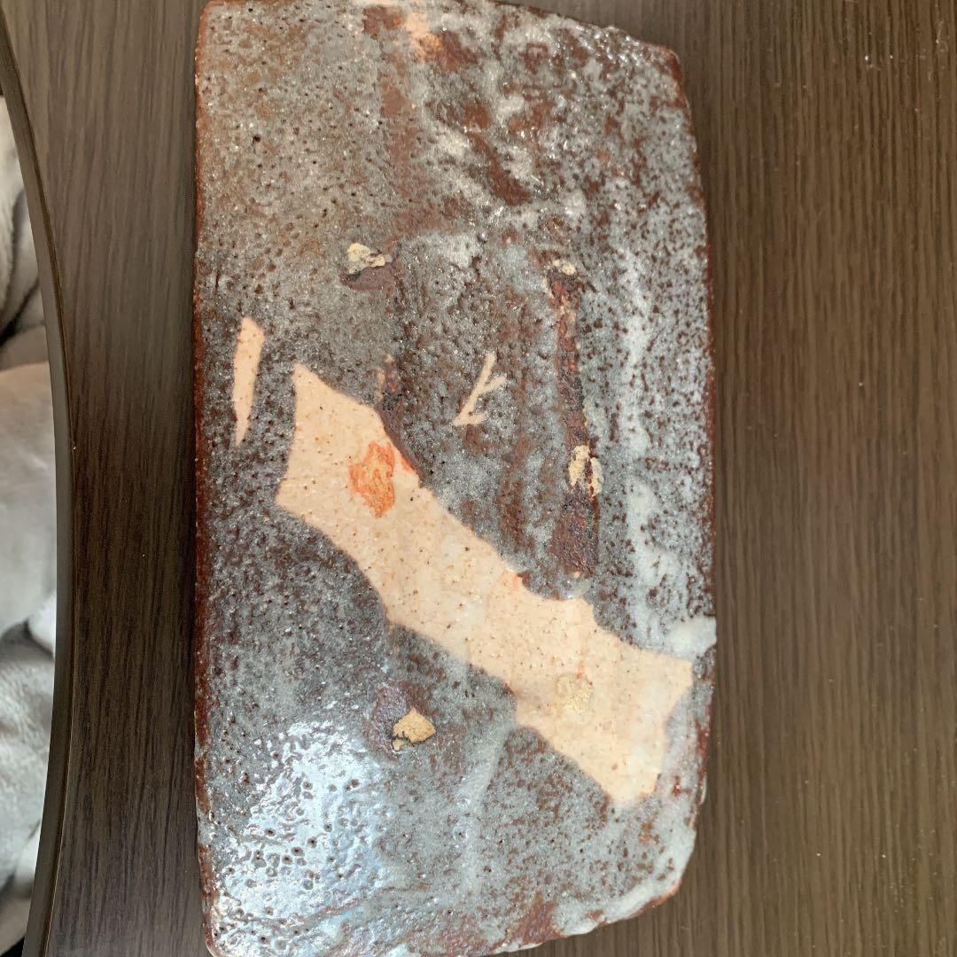 作家　滝川恵美子　志野焼　角皿　絵志野　美濃