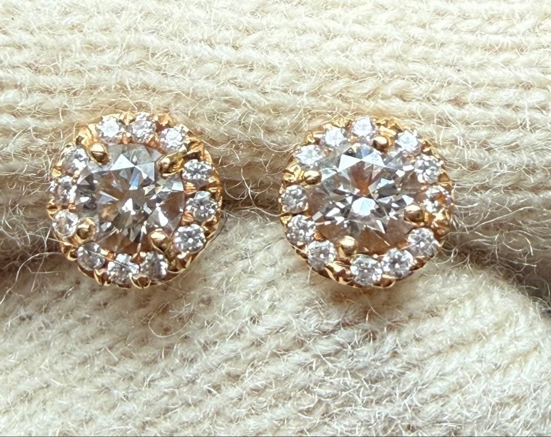 チョコ　2023年購入【鑑定書付き】ティファニー　ソレスト　ピアス