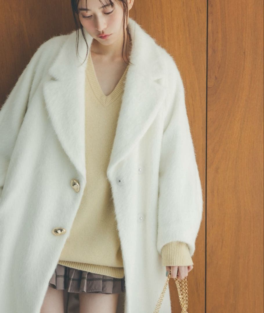 【最終値下げ‼︎】SNIDEL シャギーロングコート