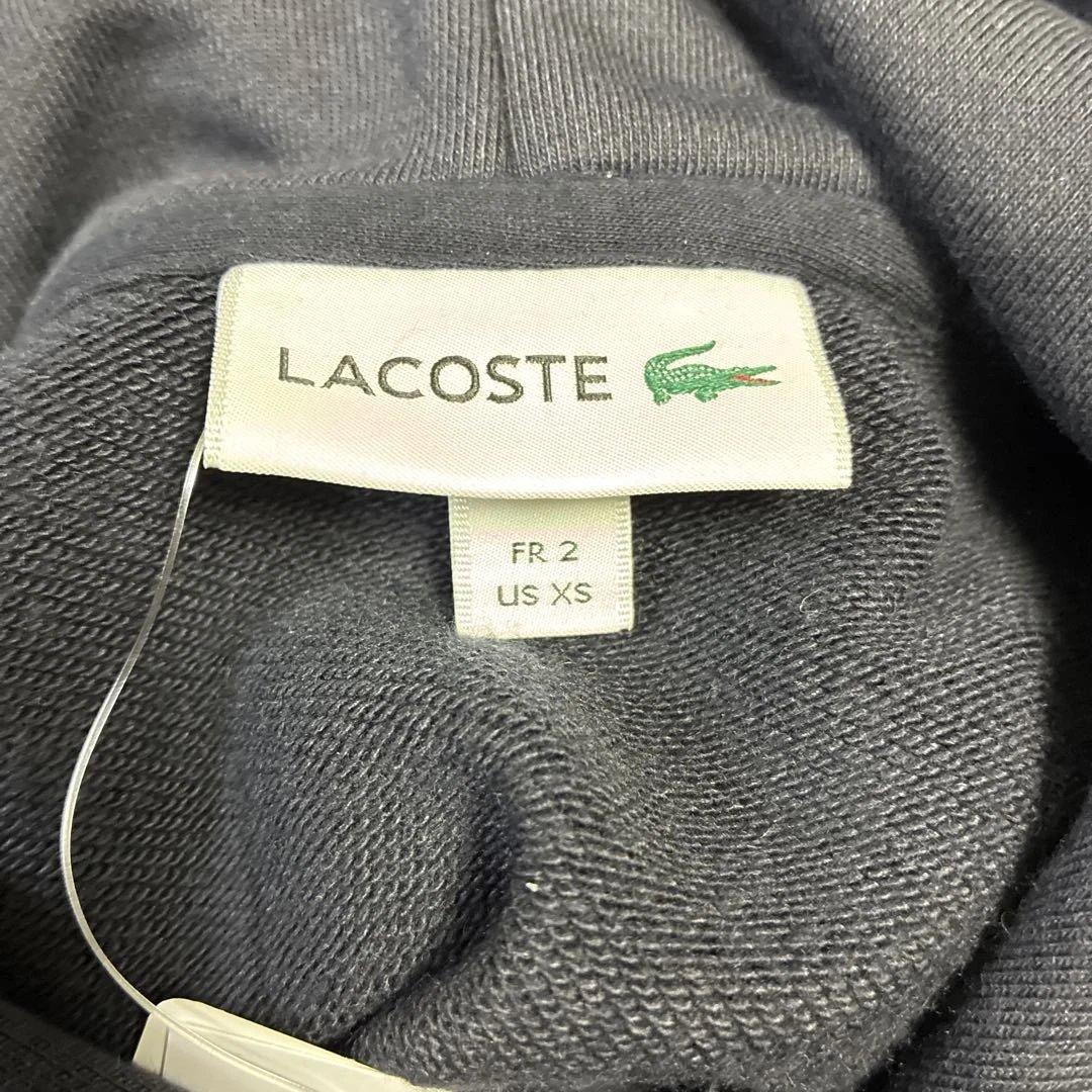 Lacoste デカワッペンフード付きスウェットパーカー　ネイビー　紺　ラコステ