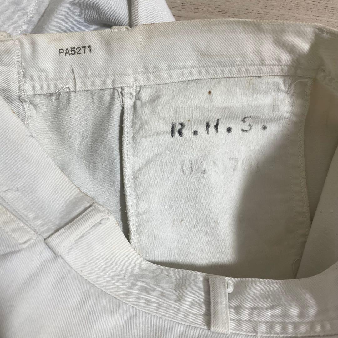 40s US NAVY セーラーパンツ 内ステンシル残り