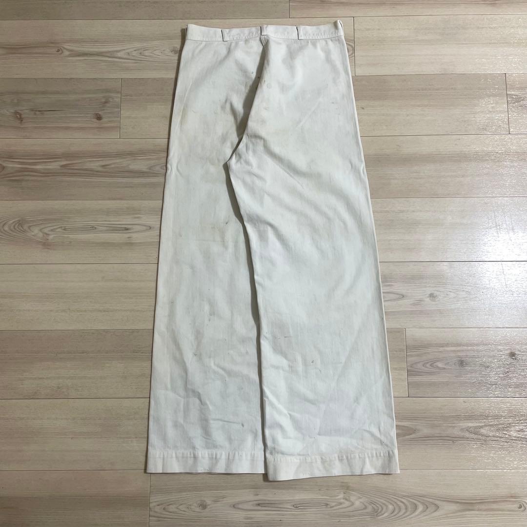 40s US NAVY セーラーパンツ 内ステンシル残り