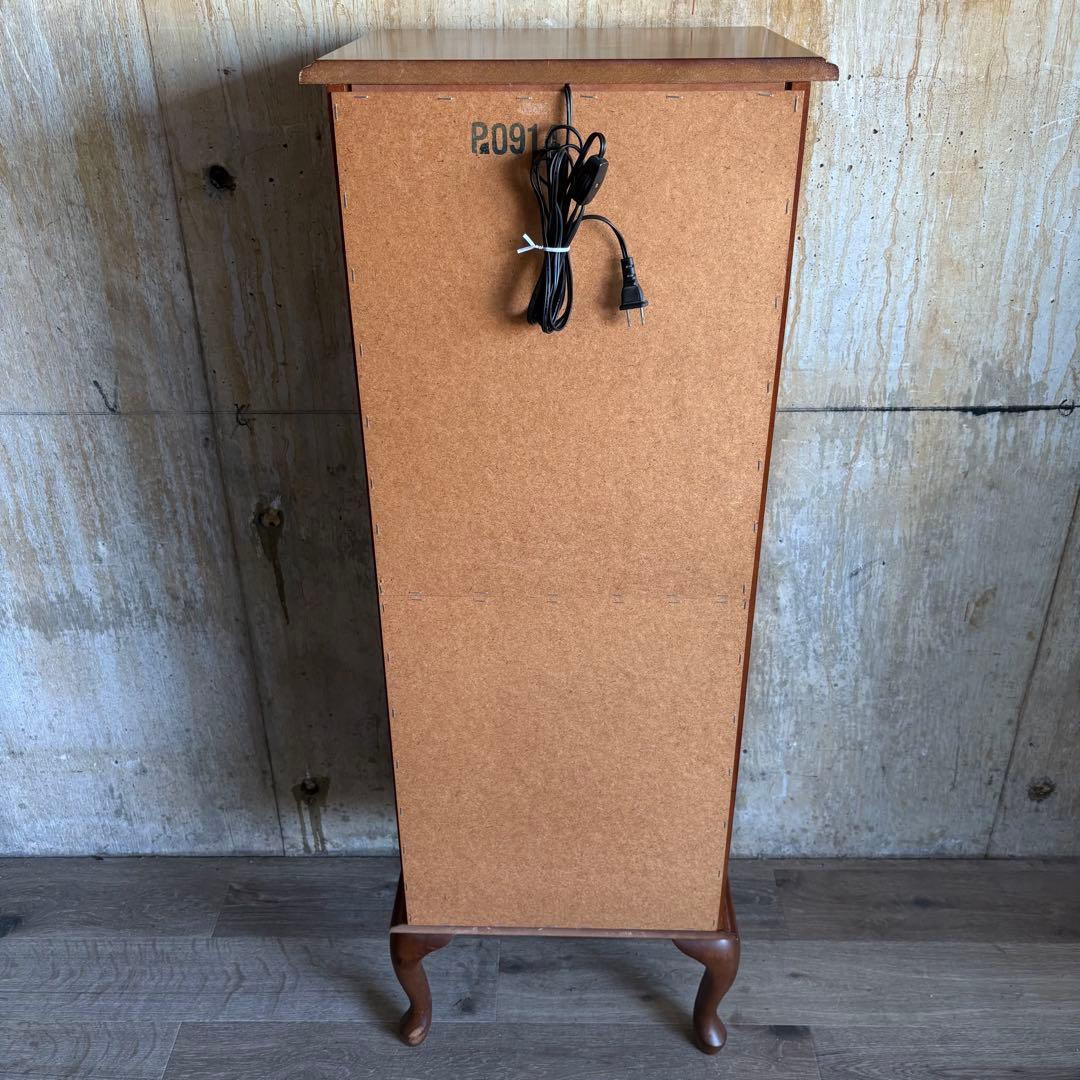 猫脚　飾り棚　クラシック　キュリオケース　ガラスケース　ダウンライト付