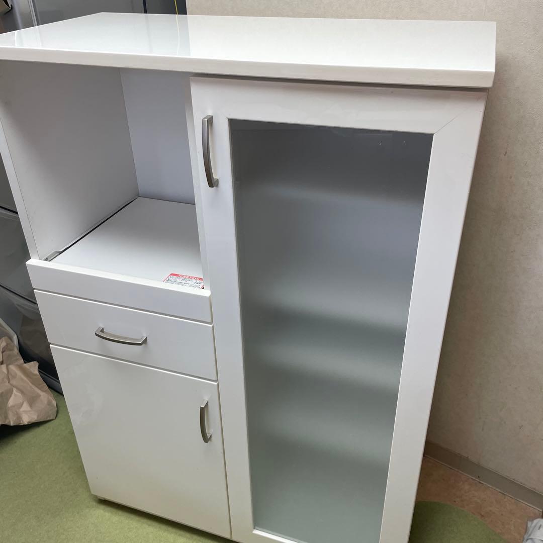 3/17迄【送料込】ニトリ 食器棚 Nポスティア レンジボード 幅80　食器棚