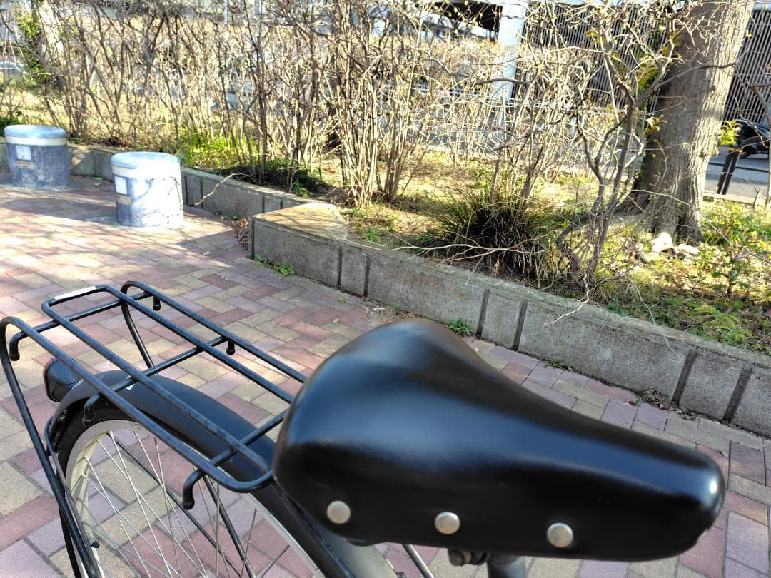 シティサイクル 27インチ 6段変速 LEDオートライト 黒ブラック