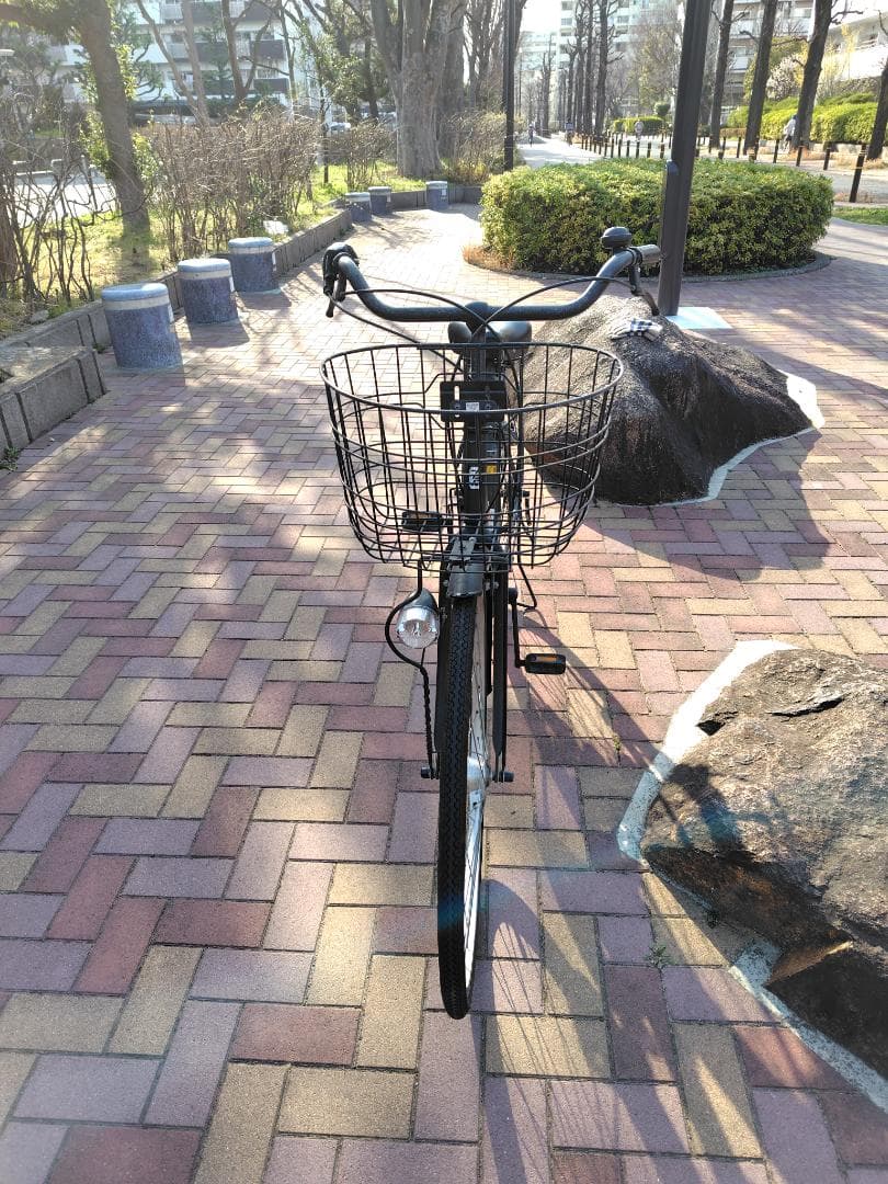 シティサイクル 27インチ 6段変速 LEDオートライト 黒ブラック