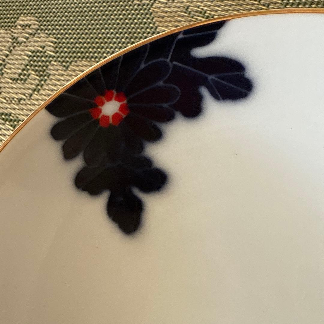 深川製磁　オールド深川　菊柄　金彩　丸皿　深皿　15セット