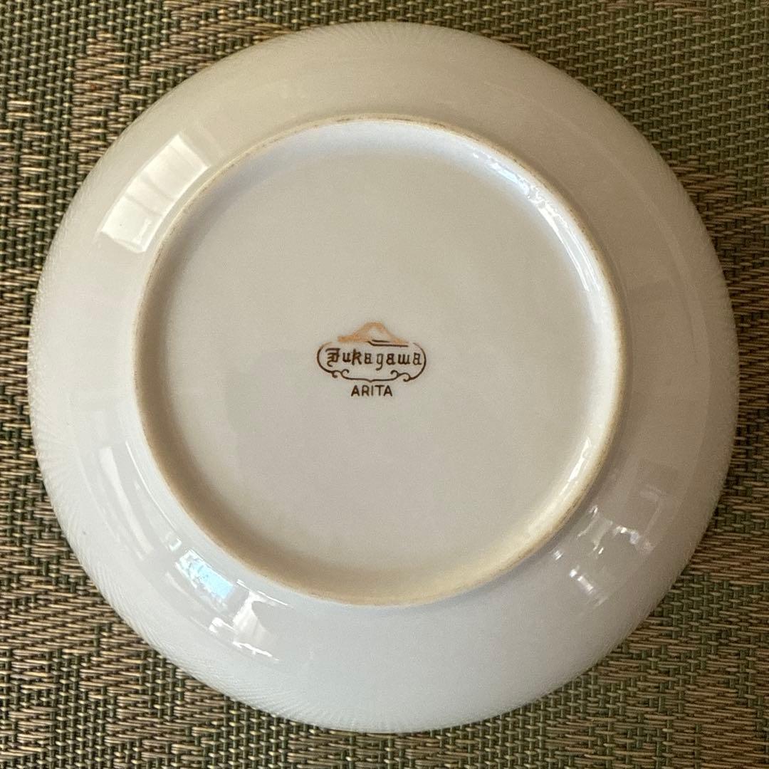 深川製磁　オールド深川　菊柄　金彩　丸皿　深皿　15セット