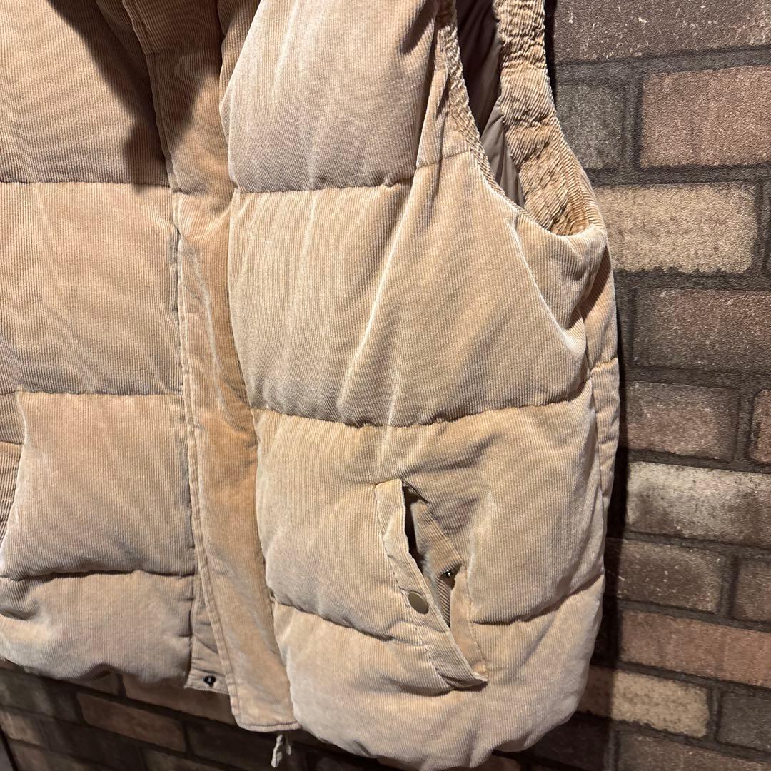 The Duffer ベージュ ボリュームネック ダウンベスト　XL