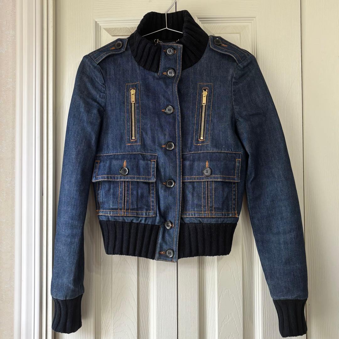 GUCCI リブ素材　デニムジャケット