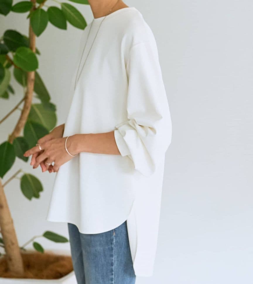 美品☆BEARDSLEY Tブラウス ホワイト