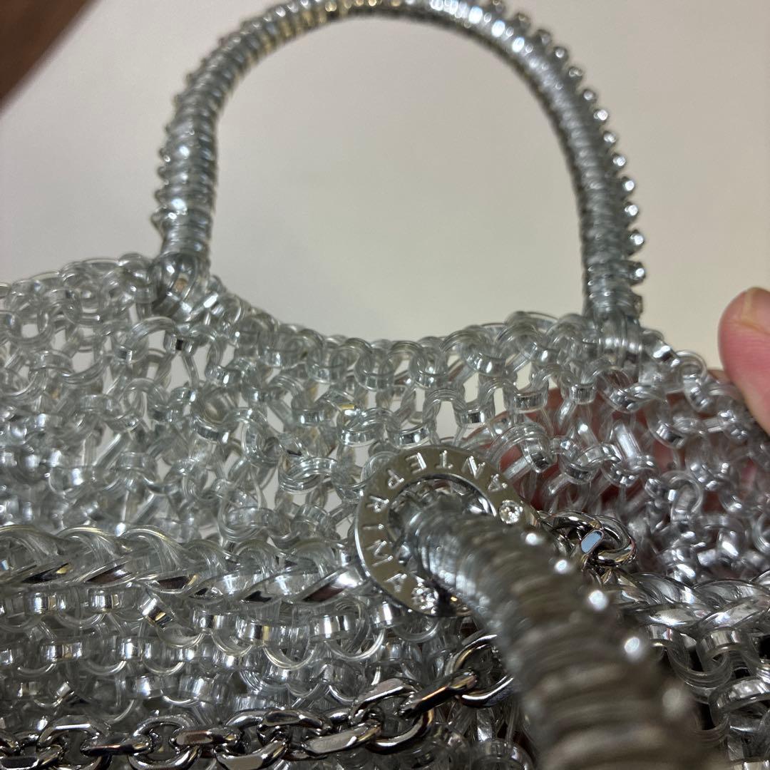 美品 アンテプリマ　シルバー　ミニアトゥーラショルダーバッグ