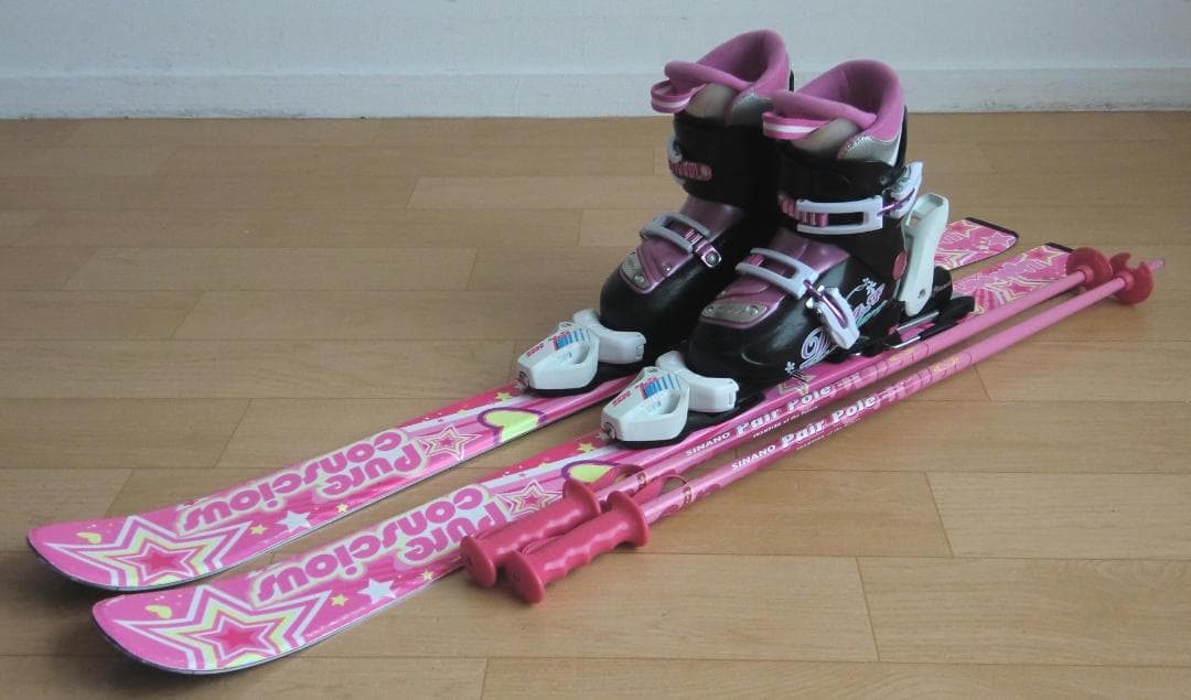 ■■送料無料■PURECONSCIOUS■子供用スキーセット■板100/靴19■