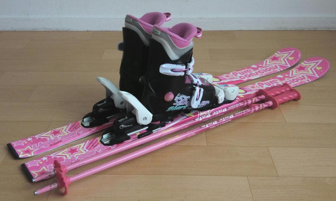 ■■送料無料■PURECONSCIOUS■子供用スキーセット■板100/靴19■