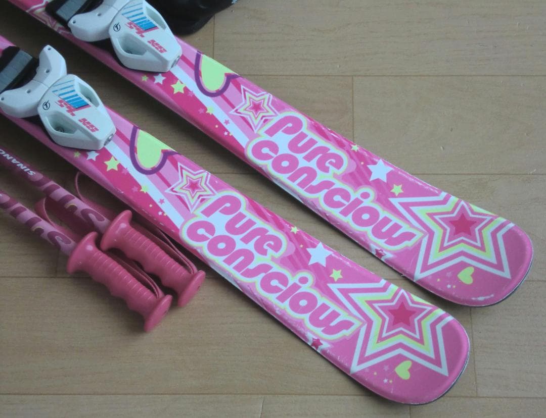 ■■送料無料■PURECONSCIOUS■子供用スキーセット■板100/靴19■