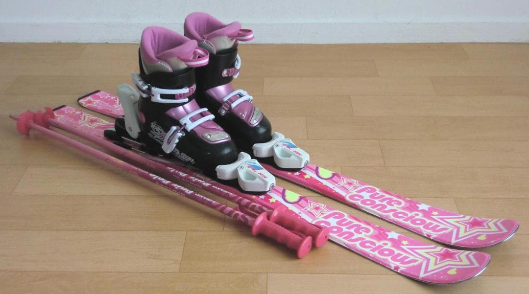 ■■送料無料■PURECONSCIOUS■子供用スキーセット■板100/靴19■