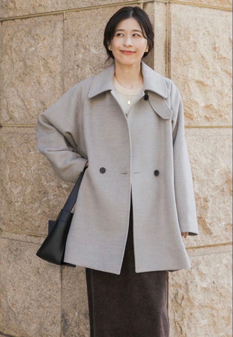 【完売品】『UR TECH』ミドル丈コート ベージュ