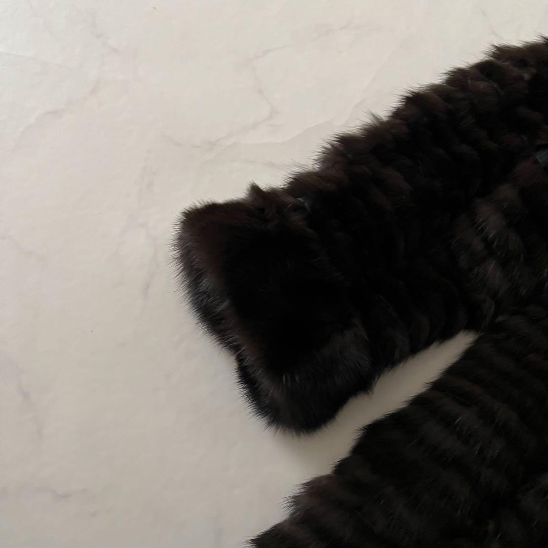 極美品 ロイヤルチエ ロシアンセーブル リバーシブル コート 毛皮 11号