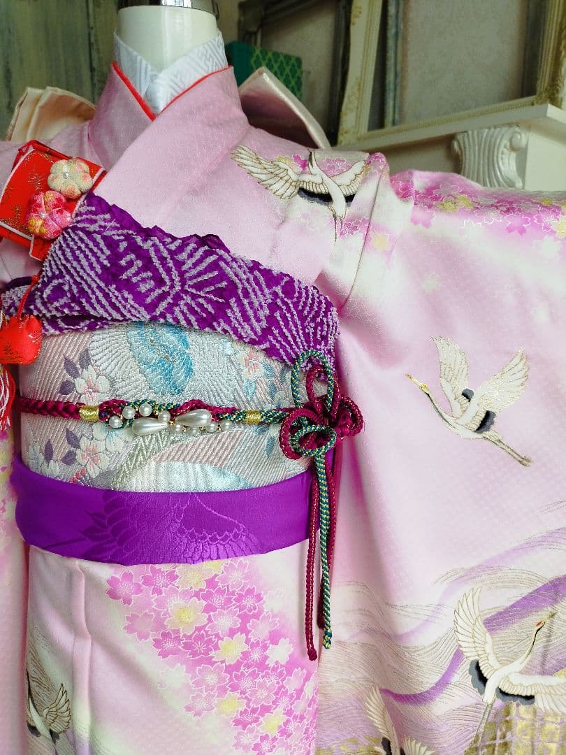 最終お値下げ☆薄い紫ピンクの着物単品