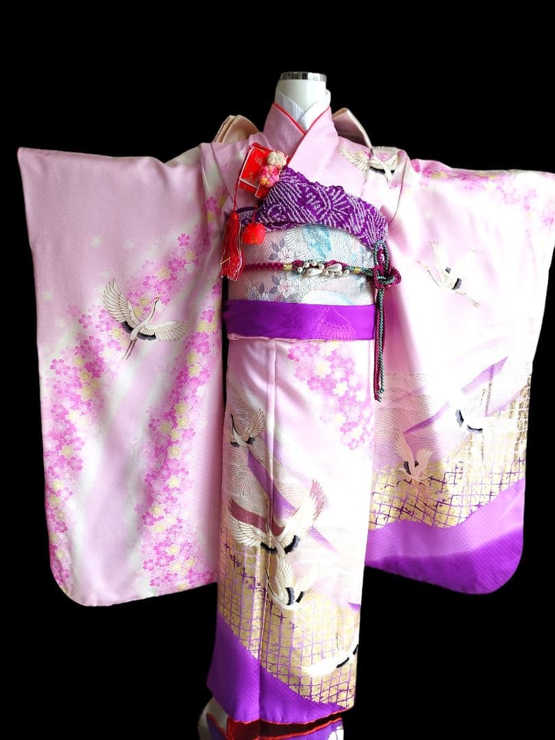 最終お値下げ☆薄い紫ピンクの着物単品