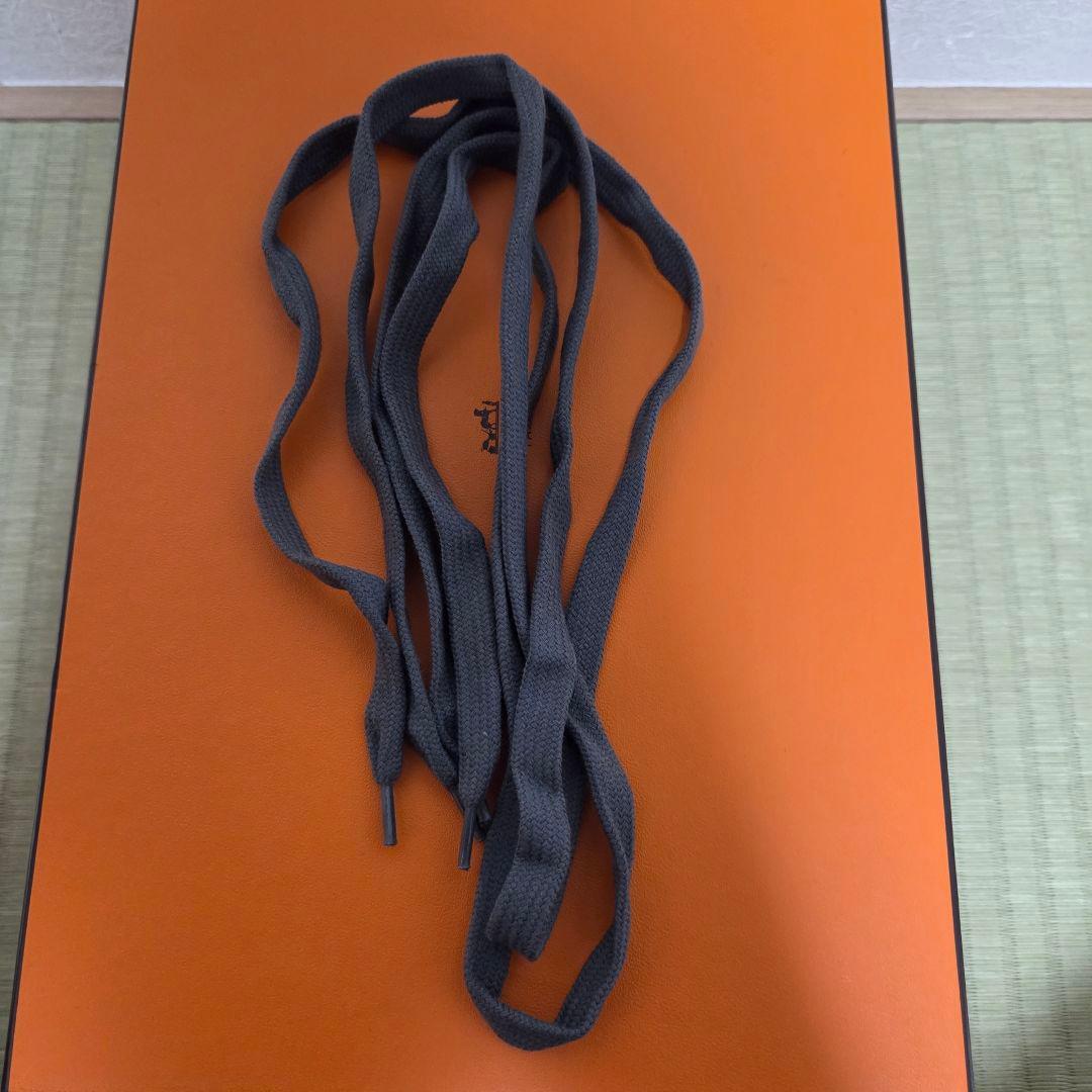 HERMES ヴォルテージ Hエンボス 刻印 レザー 厚底スニーカー 37.5