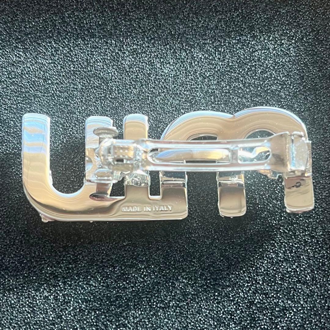 【正規品】MIU MIU クリスタルヘアピン miumiuロゴ