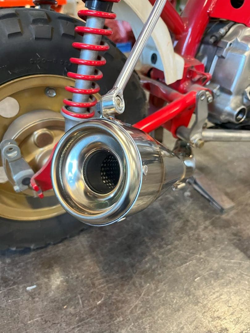 モンキー、ゴリラ用　新品ステンレス製メガホンマフラー