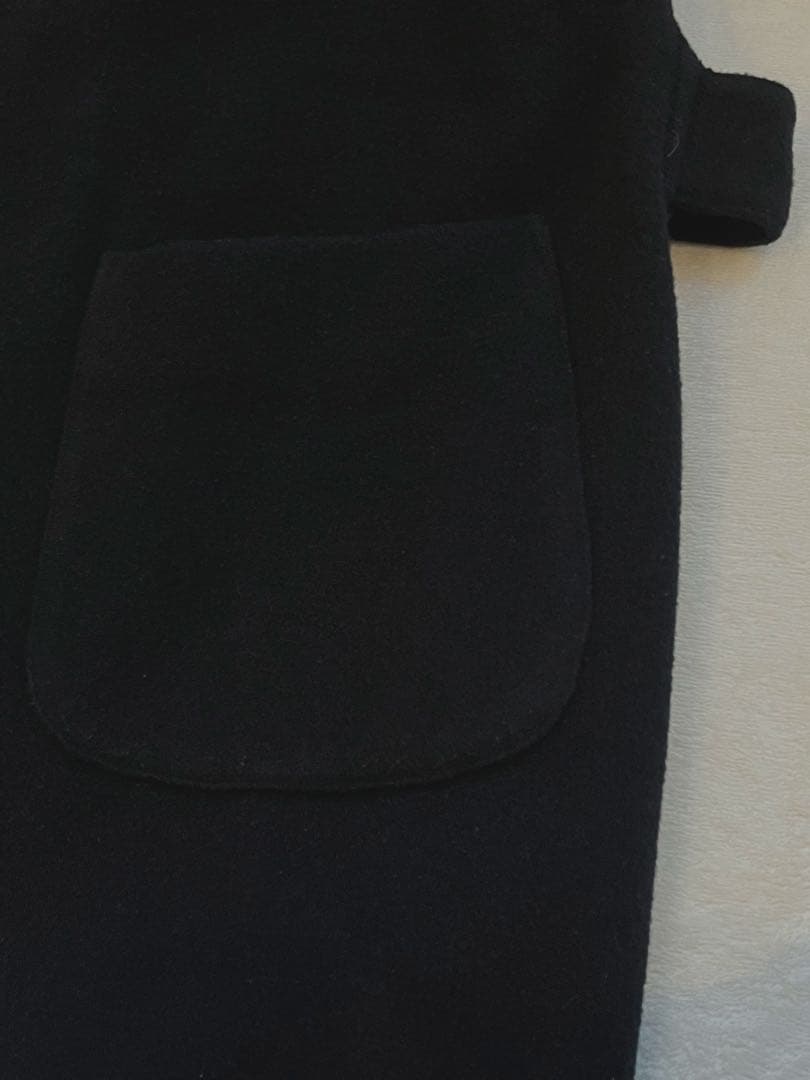 DANTON ネイビー ウールコート くるみボタン