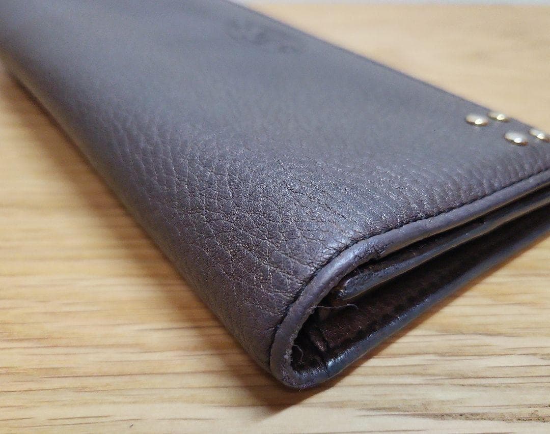 必見 CELINE セリーヌ レザー 長財布 トリオンフ ブラウン系 人気 高級