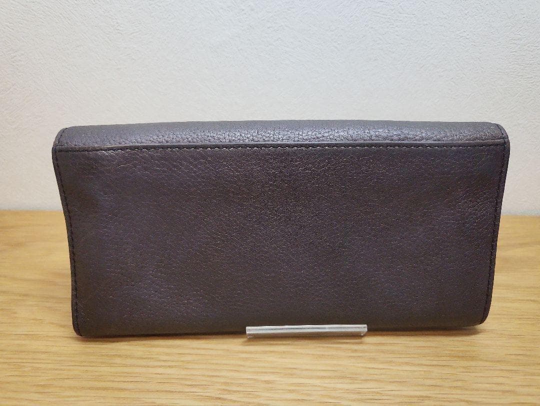 必見 CELINE セリーヌ レザー 長財布 トリオンフ ブラウン系 人気 高級