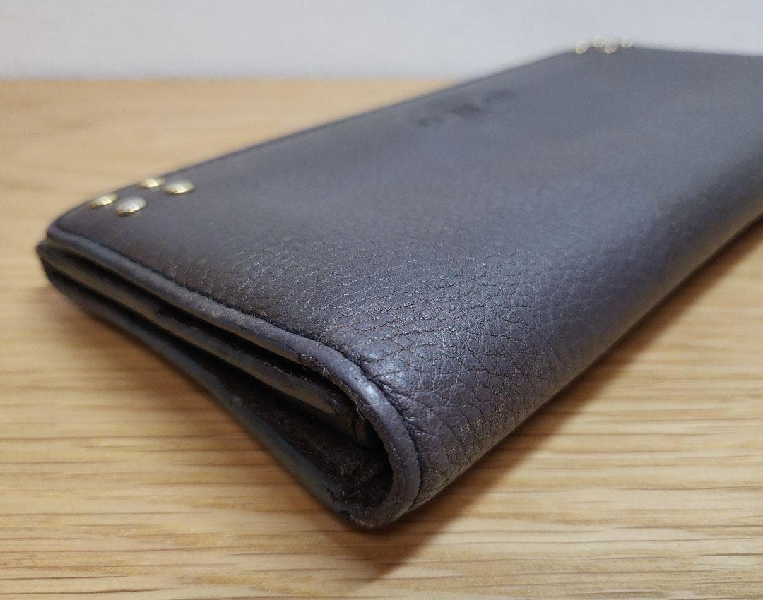 必見 CELINE セリーヌ レザー 長財布 トリオンフ ブラウン系 人気 高級