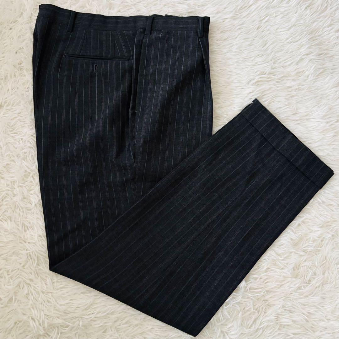 極美品✨ビームスエフ　セットアップスーツ95 76 ストライプ柄