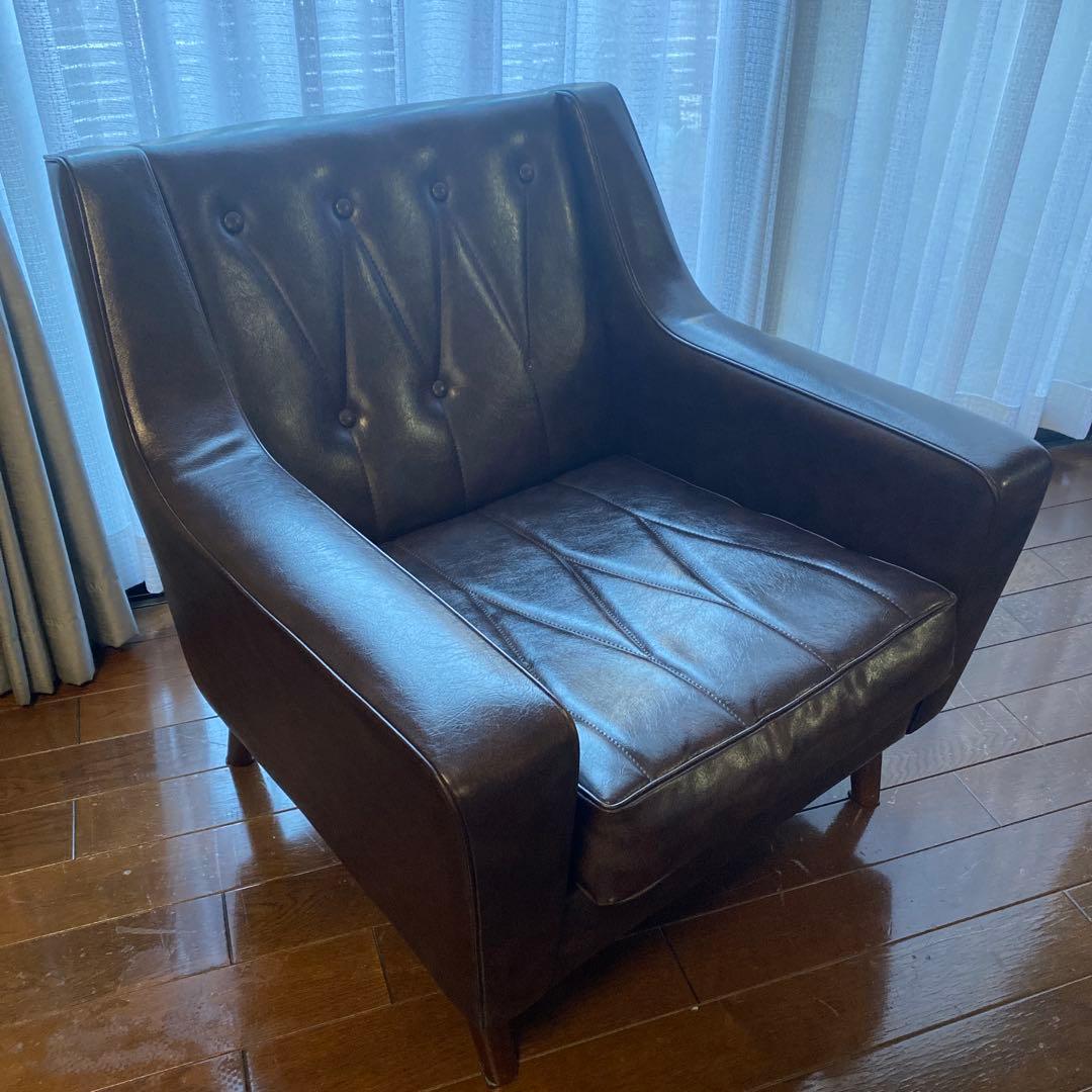 一人掛けソファ　シングルソファ　カリモク