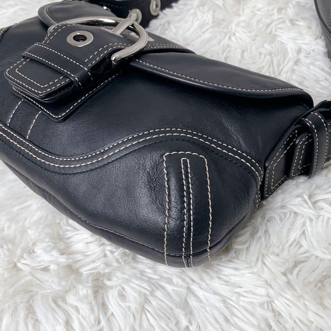 【超美品】COACH コーチ レザー ワンショルダー ソーホー ハーフムーン