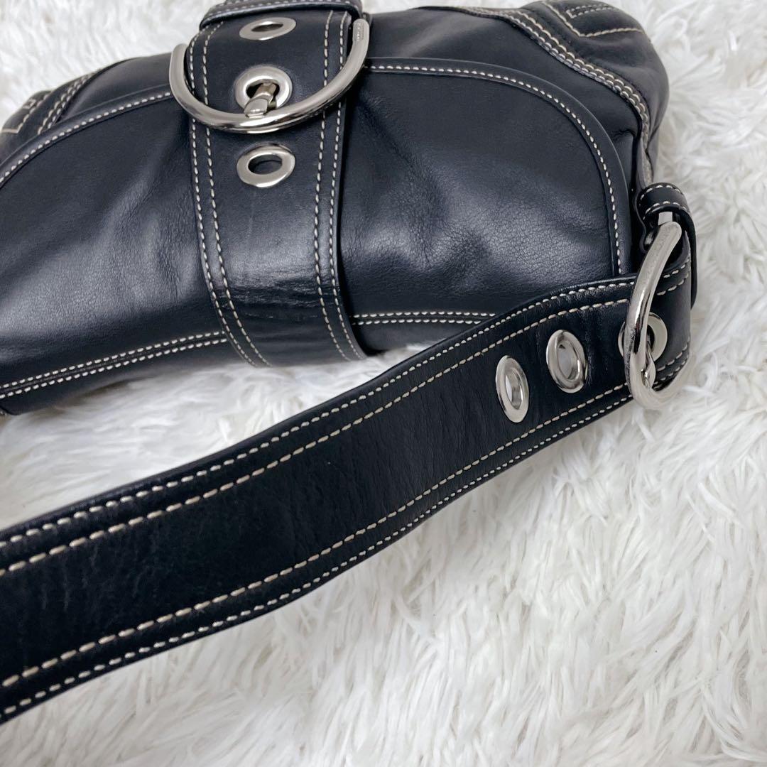 【超美品】COACH コーチ レザー ワンショルダー ソーホー ハーフムーン