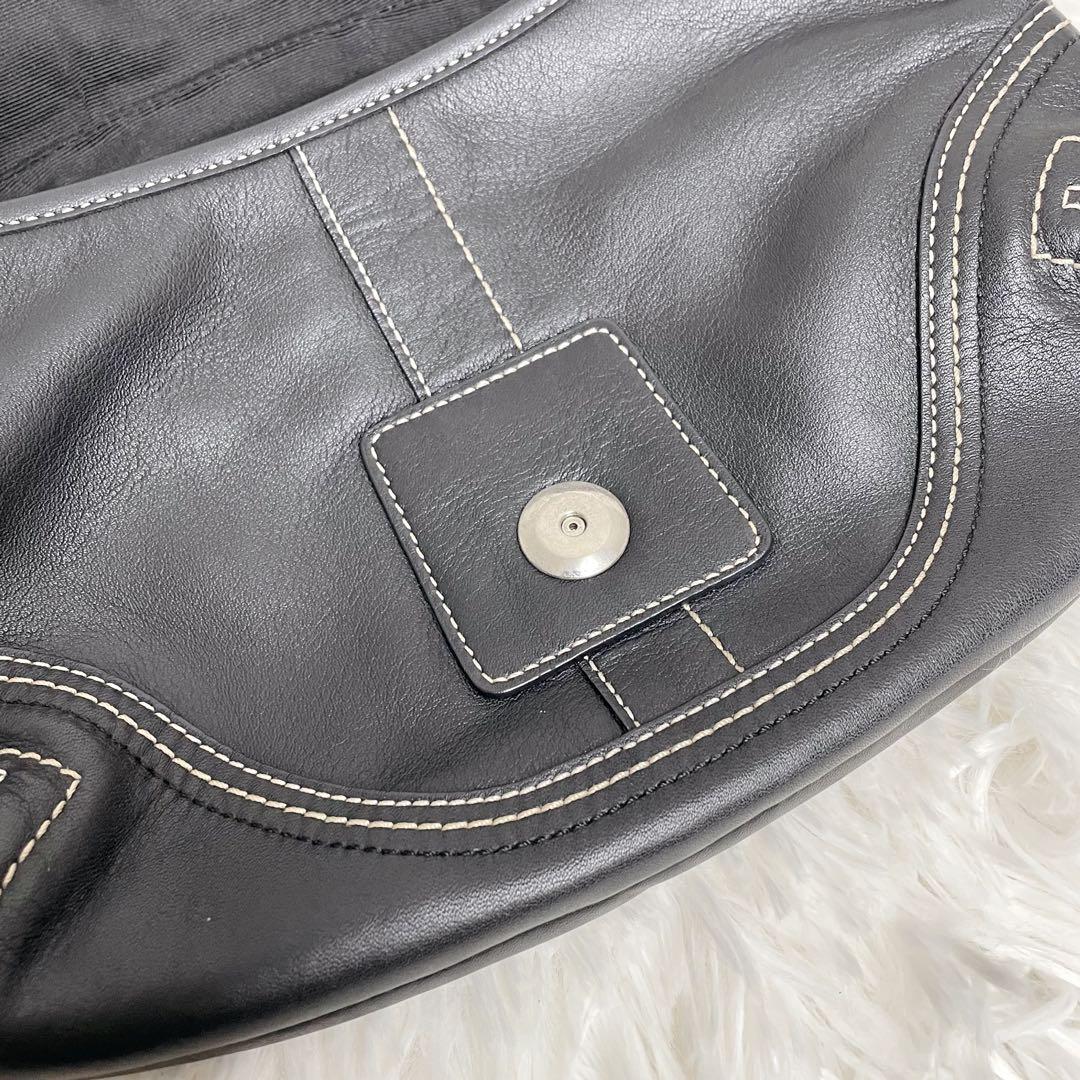 【超美品】COACH コーチ レザー ワンショルダー ソーホー ハーフムーン