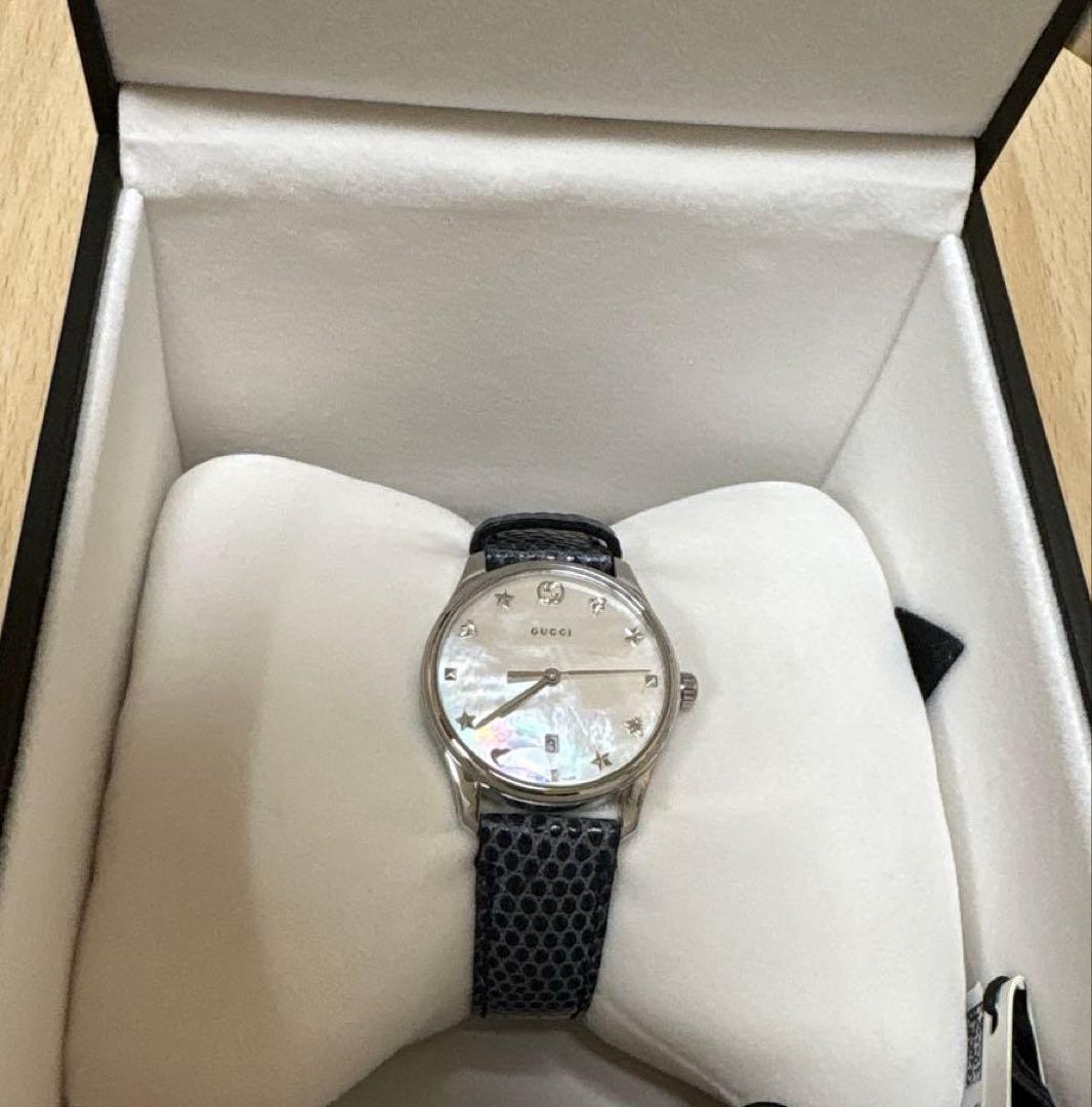 超美品 GUCCI 腕時計 /ネイビー レディース
