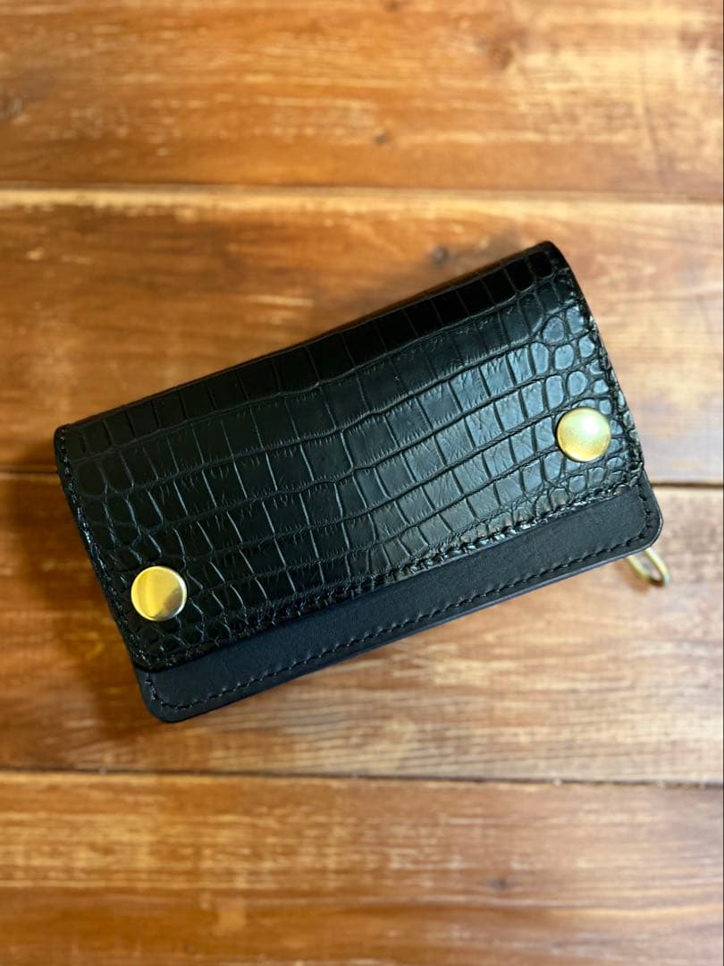 トラッカーウォレット TW-03 リアルクロコダイルカスタム 茶芯