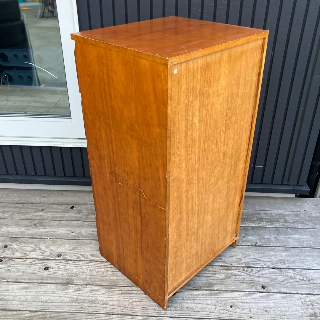 北欧レトロ 木製チェスト 5段 引き出し収納 古家具 古道具 クラシック