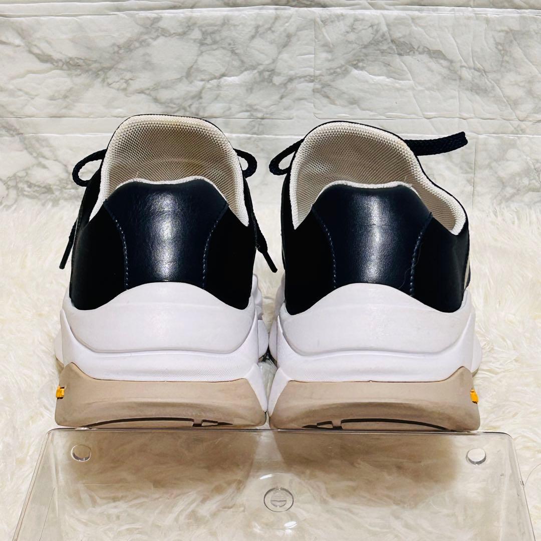 ブルーレーベル　ネイビークレストブリッジチェックスニーカー　日本製　サイズＬ