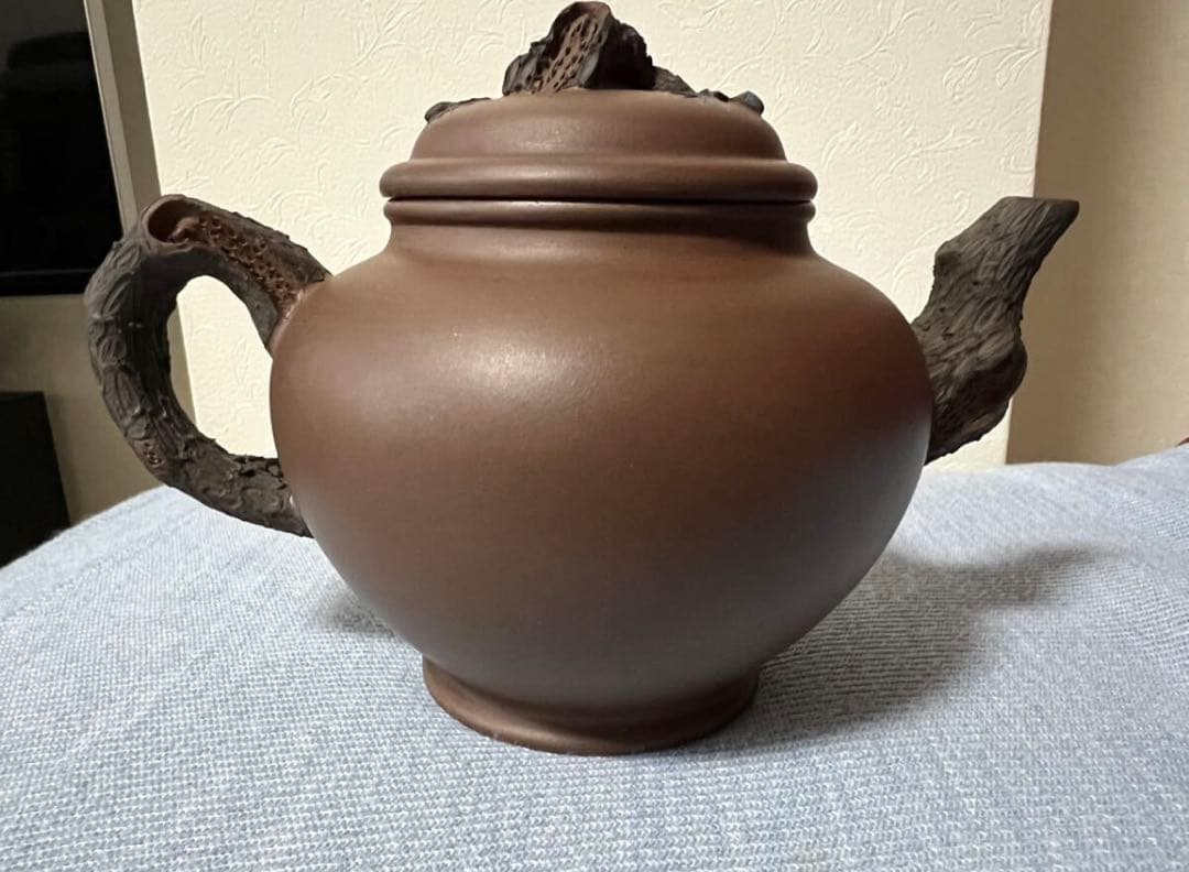 中国古玩 唐物 煎茶道具 松 紫泥 紫砂壷 茶壷 急須