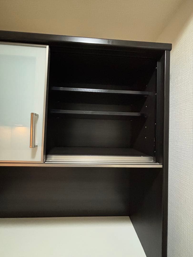 [値下げ]食器棚　キッチンボード(Nポスティア120KB BK）