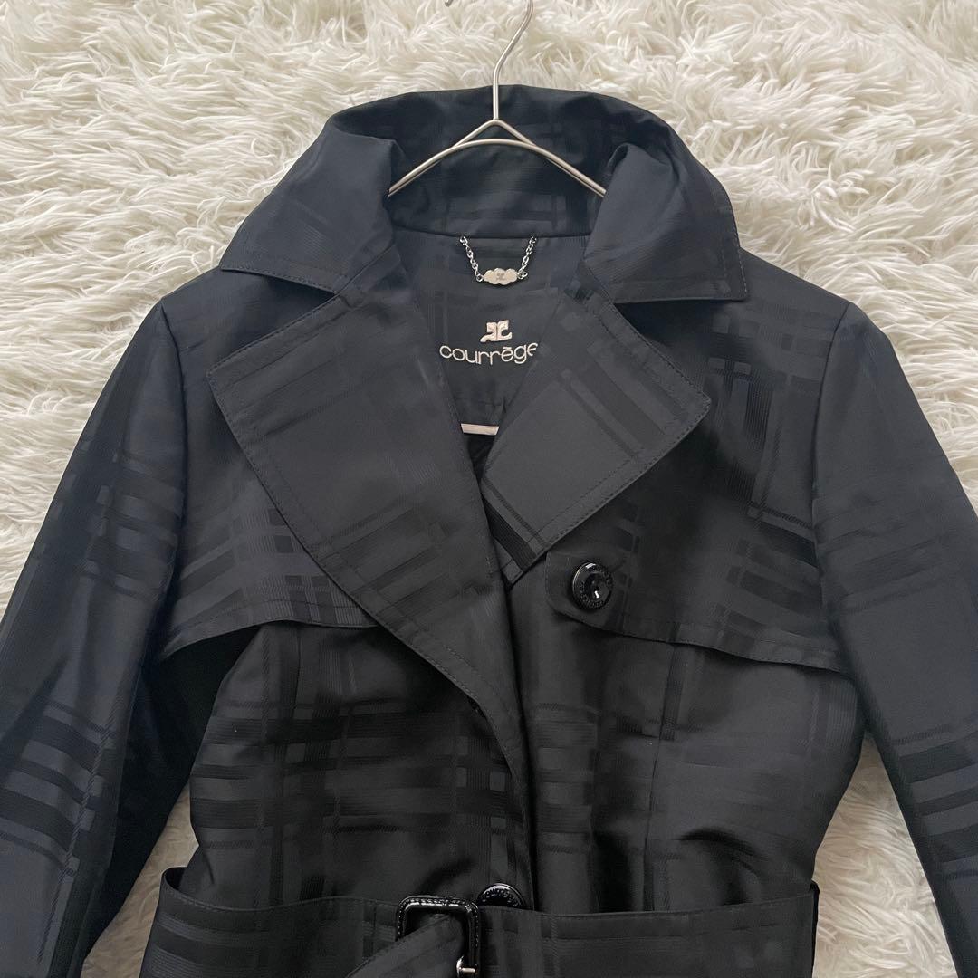 courreges ライナー　ギンガムチェック　2way トレンチ　コート