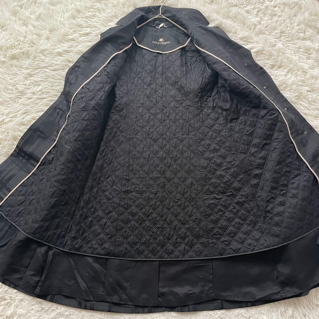 courreges ライナー　ギンガムチェック　2way トレンチ　コート