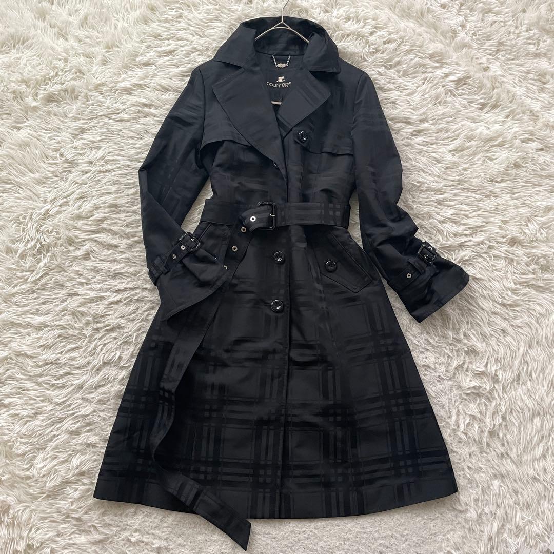 courreges ライナー　ギンガムチェック　2way トレンチ　コート