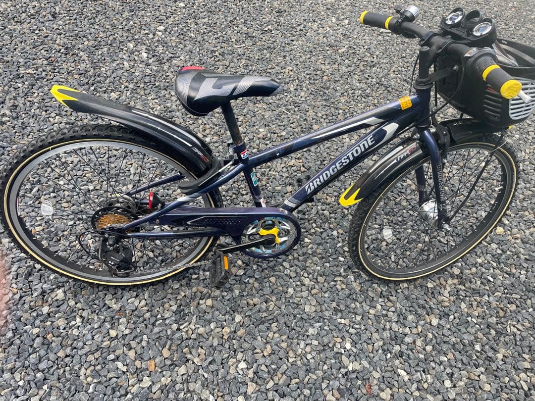 BRIDGESTONE 子供用自転車 ネイビーヘルメット付き