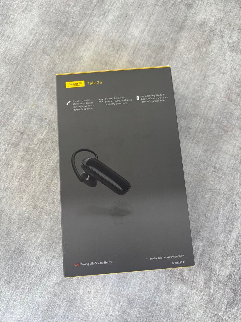 【新品】Jabra TALK25 Bluetooth 片耳ヘッドセット ブラック