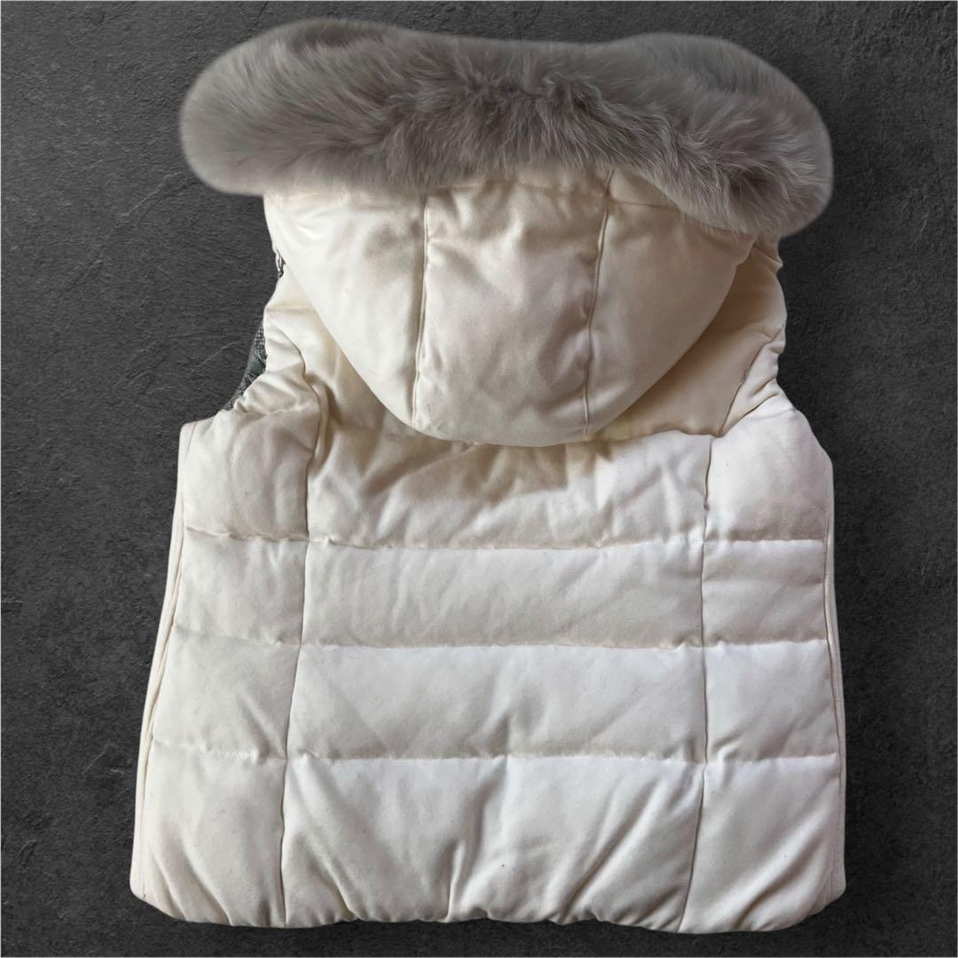 ANAYI 【2WAY リバーシブル】フォックス ファー ダウンベスト 38